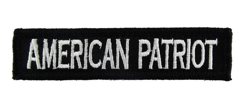 American Patriot - Velcro Backed Fully Embroidered Patch 1 x 4