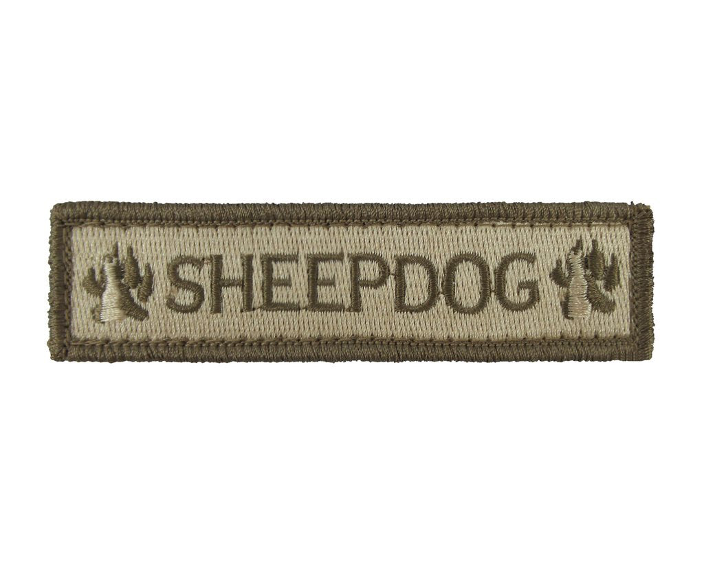 Sheepdog - Velcro Backed Fully Embroidered Patch 1 x 4