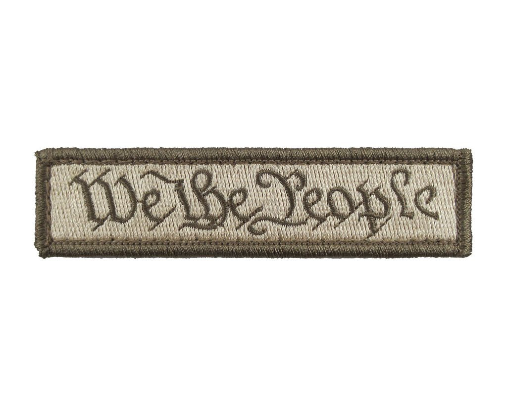 We The People - Velcro Backed Fully Embroidered Patch 1 x 4