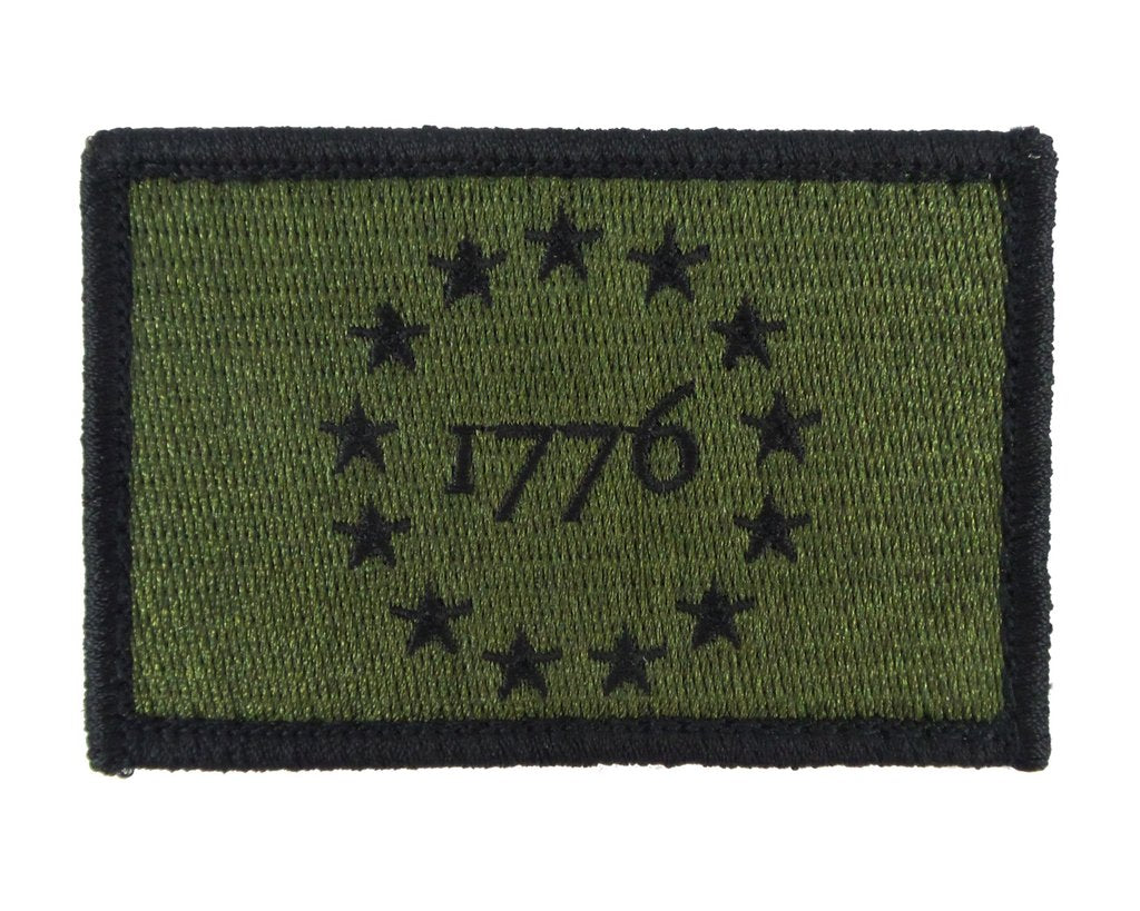 1776 Patriot - Velcro Backed Fully Embroidered Patch