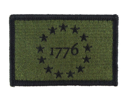 1776 Patriot - Velcro Backed Fully Embroidered Patch