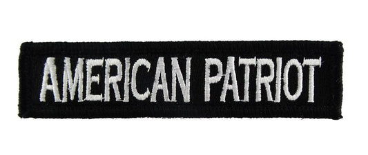 American Patriot - Velcro Backed Fully Embroidered Patch 1 x 4