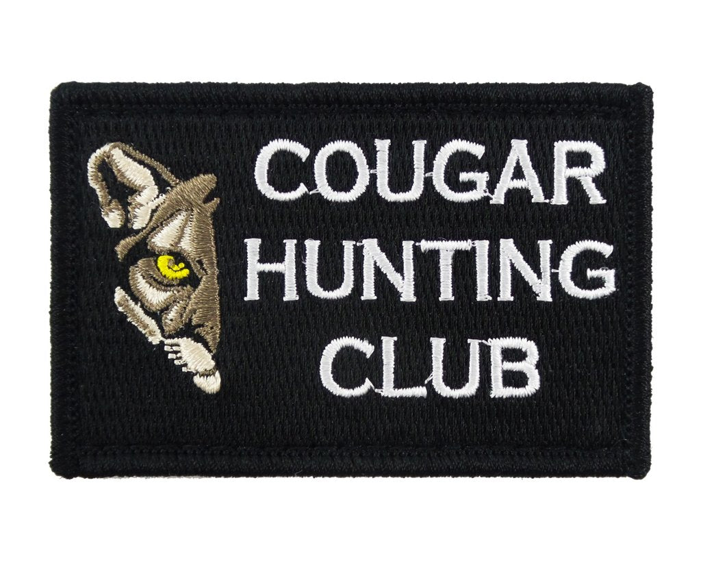 Cougar Hunting Club  - Velcro Backed Fully Embroidered Patch