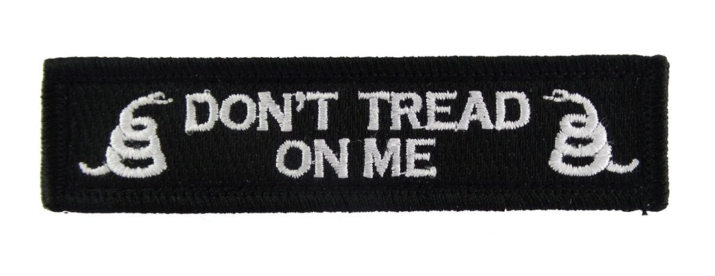 Don't Tread on Me - Velcro Backed Fully Embroidered Patch 1 x 4