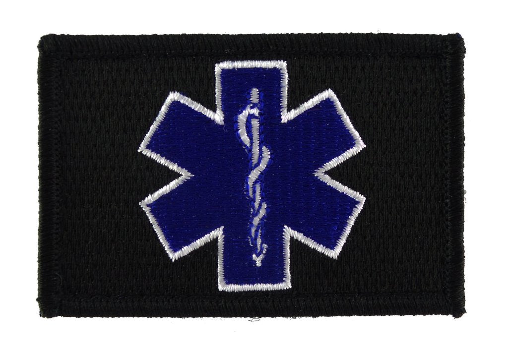 EMT Star Of Life - Velcro Backed Fully Embroidered Patch