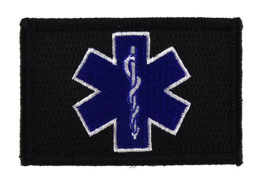 EMT Star Of Life - Velcro Backed Fully Embroidered Patch