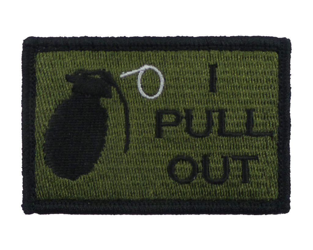I Pull Out  - Velcro Backed Fully Embroidered Patch