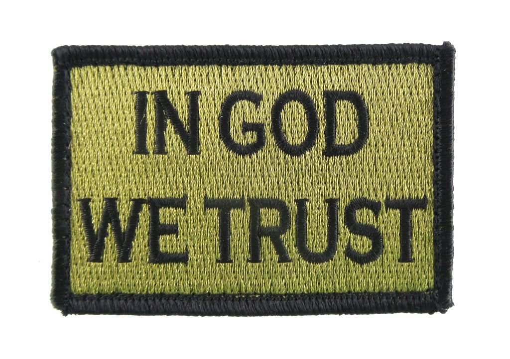 In God We Trust - Velcro Backed Fully Embroidered Patch