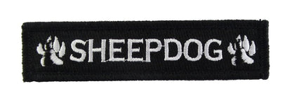 Sheepdog - Velcro Backed Fully Embroidered Patch 1 x 4