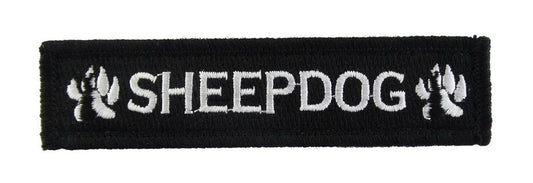 Sheepdog - Velcro Backed Fully Embroidered Patch 1 x 4
