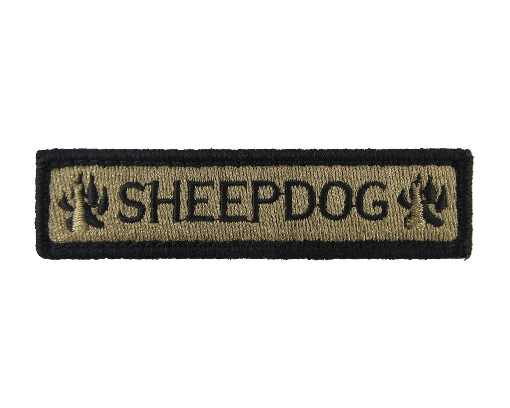 Sheepdog - Velcro Backed Fully Embroidered Patch 1 x 4