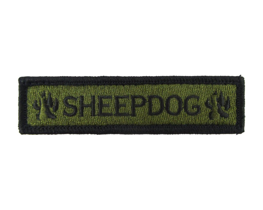 Sheepdog - Velcro Backed Fully Embroidered Patch 1 x 4