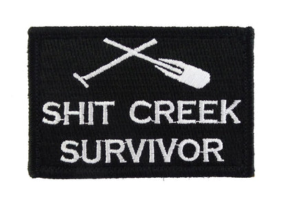 Shit Creek Survivor - Velcro Backed Fully Embroidered Patch