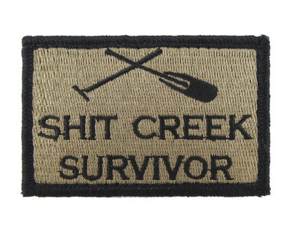 Shit Creek Survivor - Velcro Backed Fully Embroidered Patch