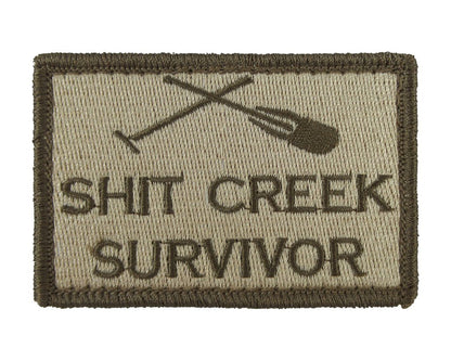 Shit Creek Survivor - Velcro Backed Fully Embroidered Patch