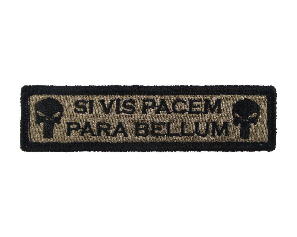 Si Vis Pacem Para Bellum  - Velcro Backed Fully Embroidered Patch 1 x 4