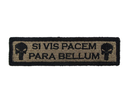Si Vis Pacem Para Bellum  - Velcro Backed Fully Embroidered Patch 1 x 4