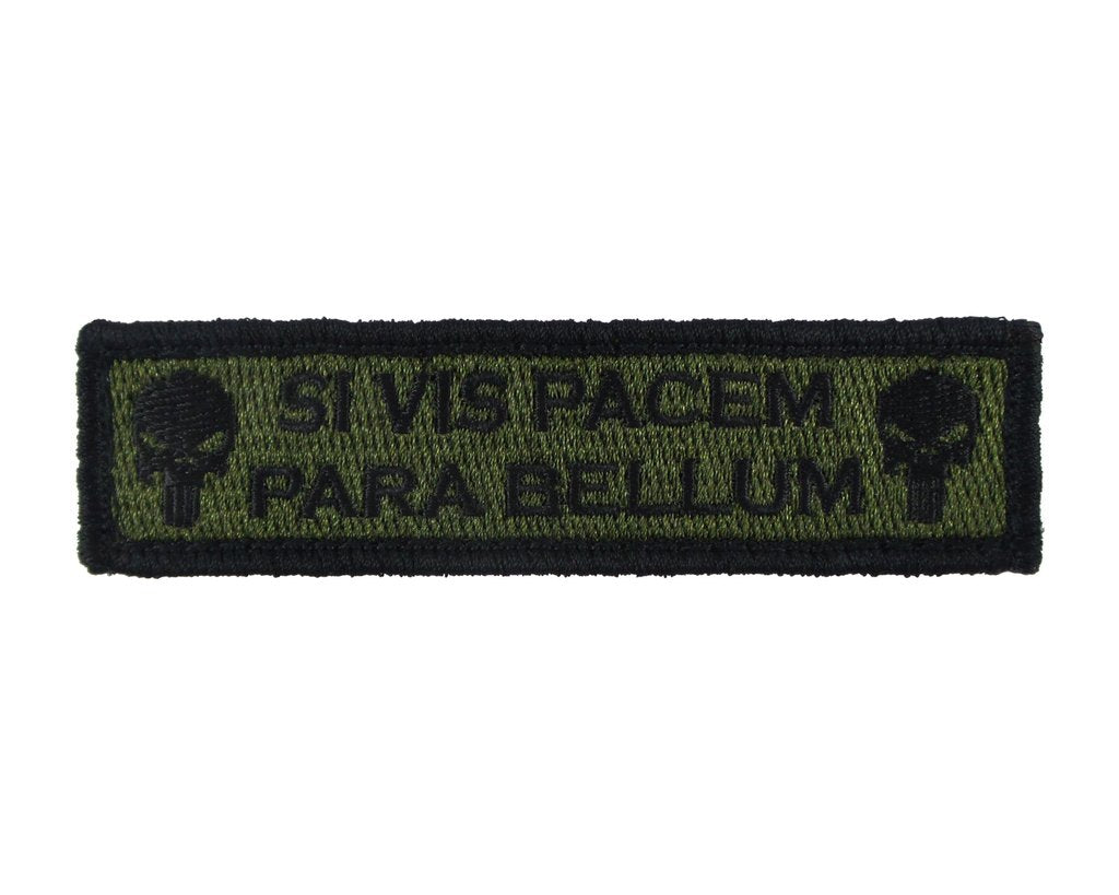 Si Vis Pacem Para Bellum  - Velcro Backed Fully Embroidered Patch 1 x 4