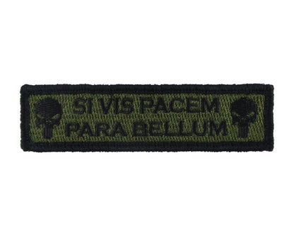 Si Vis Pacem Para Bellum  - Velcro Backed Fully Embroidered Patch 1 x 4