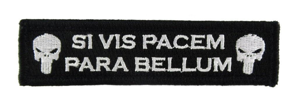 Si Vis Pacem Para Bellum  - Velcro Backed Fully Embroidered Patch 1 x 4
