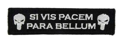 Si Vis Pacem Para Bellum  - Velcro Backed Fully Embroidered Patch 1 x 4