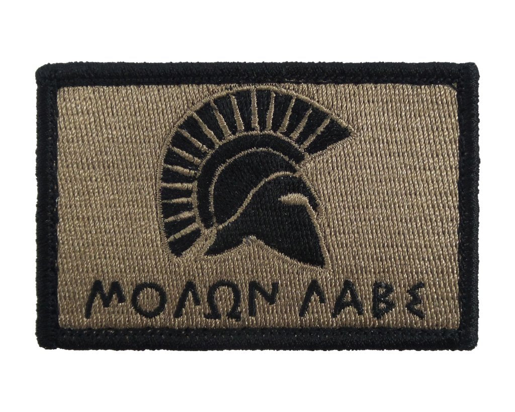 Molon Labe Spartan  - Velcro Backed Fully Embroidered Patch