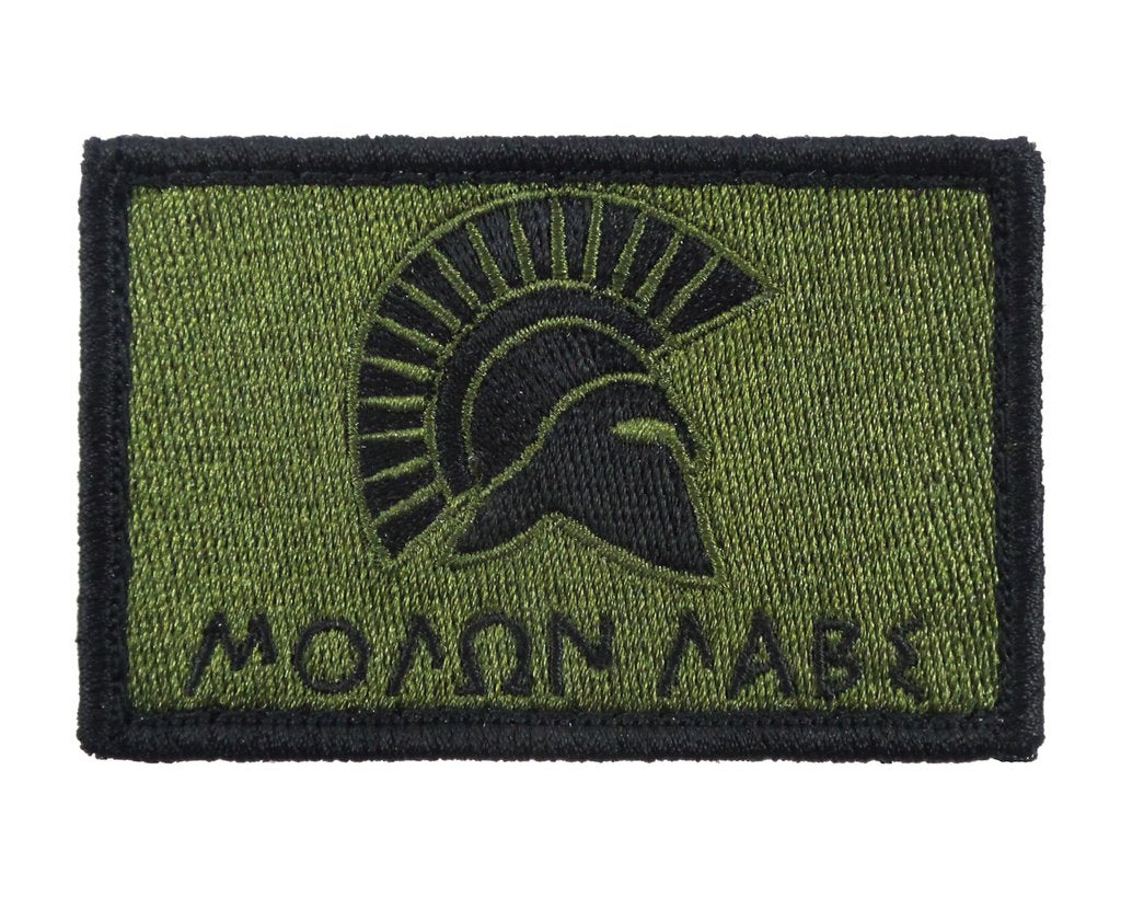 Molon Labe Spartan  - Velcro Backed Fully Embroidered Patch