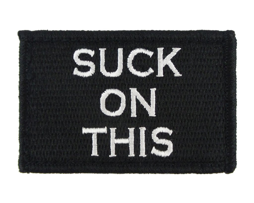 Suck on This - Velcro Backed Fully Embroidered Patch