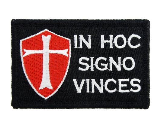 Templar In Hoc Signo Vinces  - Velcro Backed Fully Embroidered Patch