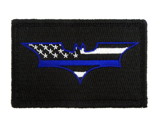 Batman Thin Blue Line - Velcro Backed Fully Embroidered Patch