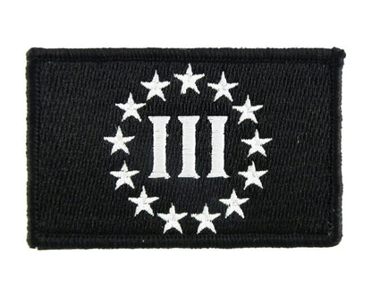 Three Percent Threeper  - Velcro Backed Fully Embroidered Patch
