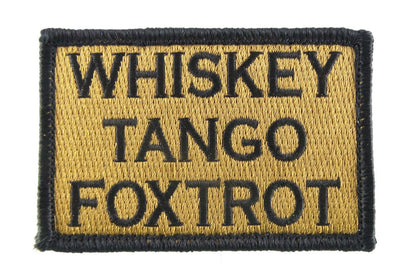 Whiskey Tango Foxtrot - Velcro Backed Fully Embroidered Patch