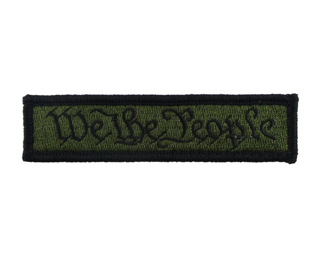 We The People  - Velcro Backed Fully Embroidered Patch 1 x 4