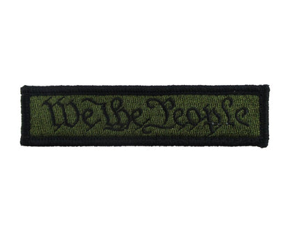 We The People  - Velcro Backed Fully Embroidered Patch 1 x 4