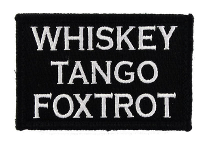 Whiskey Tango Foxtrot - Velcro Backed Fully Embroidered Patch