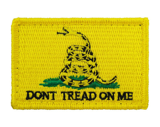Gadsden Flag Yellow Dont Tread on Me - Velcro Backed Fully Embroidered Patch