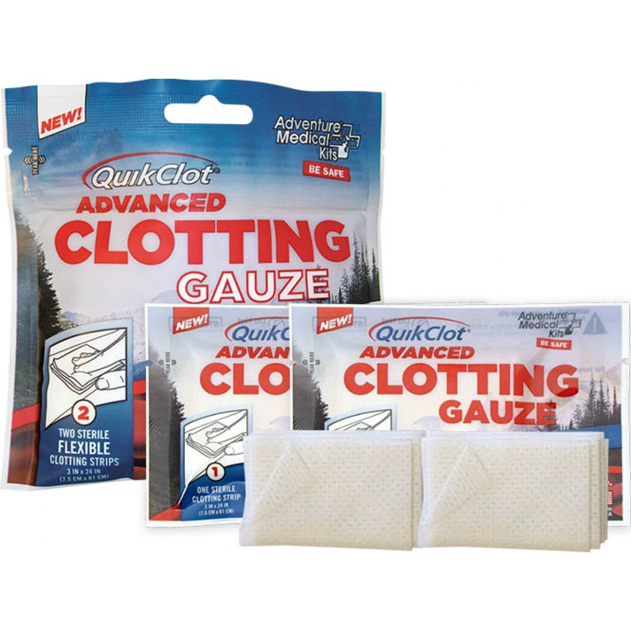 QuikClot® Advanced Clotting Gauze 3" x 24" (2) First Aid