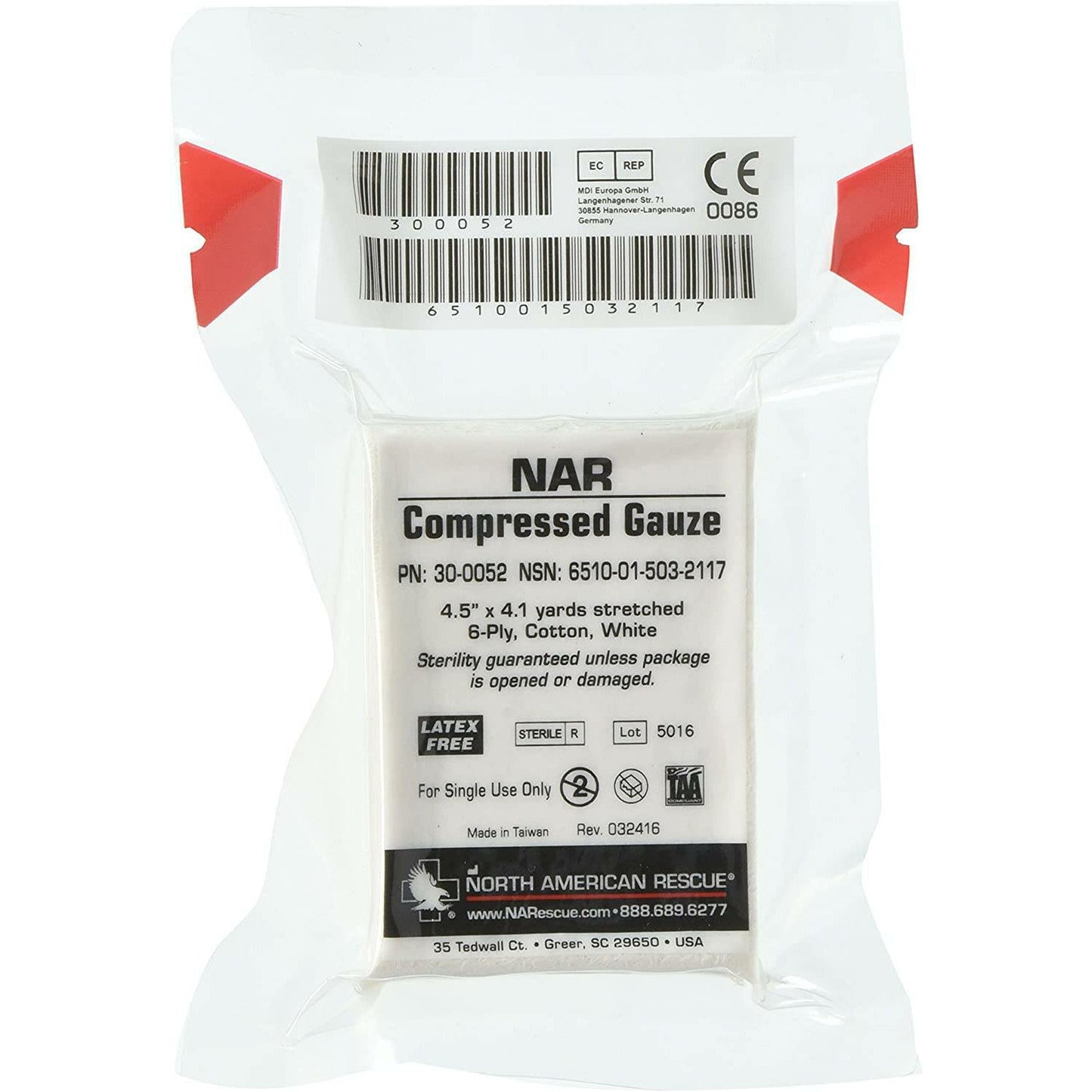 N.A.R. Compressed Gauze - Sword and Shield Strategic
